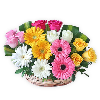 "Floral Mix Basket - Click here to View more details about this Product